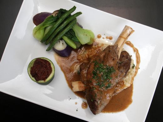 Lamb shank kare kare by chef Homer Reyes at La Parilla de Manila, Wednesday, August 19, 2015, in Colonia, NJ. Jason Towlen/Staff Photographer