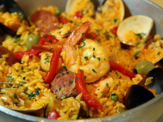 Paella at La Terrazza Cubana. Mark R. Sullivan/Staff Photo